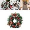 Beautifully Crafted Christmas Wreath Featuring Pine Cones And Elegant White Accents For Your Home