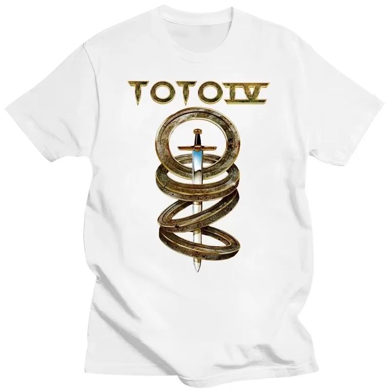 2025 New Pop TOTO IV Classic Rock Band Print Pattern T-shirt Pure Cotton High Quality Fashion Trend Men's and Women's Clothing