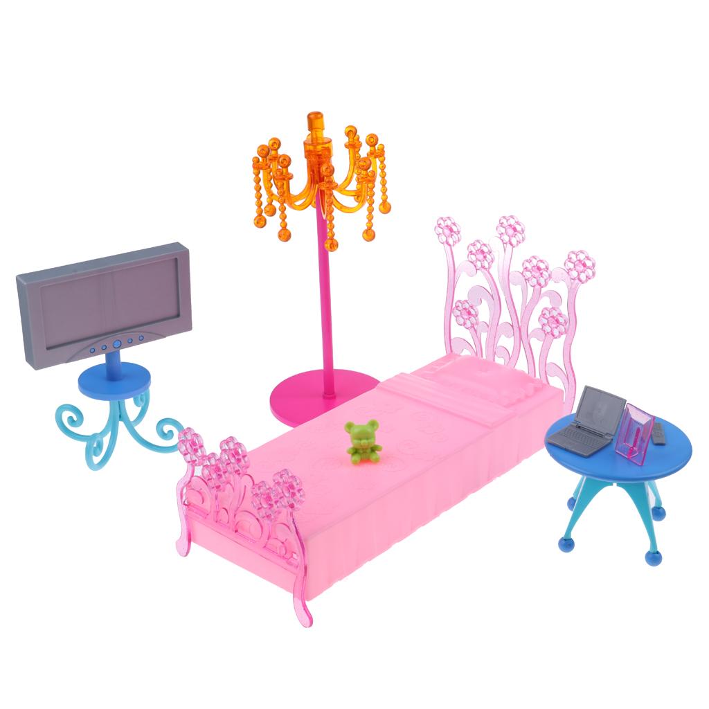 Dolls Bedroom Furniture Play Set /6 Doll House
