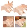 Pig Rabbit Doll Miniature Bed With Stairs Dollhouse Toy Bed Pet Cottage Wooden Mini Bed  BJD Dolls