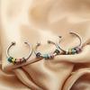 Elegant Rings Bead Fidgety Rings Colorful Bead Spinner Rings Stainless Steel Rings Open Adjustable Jewelry for Women