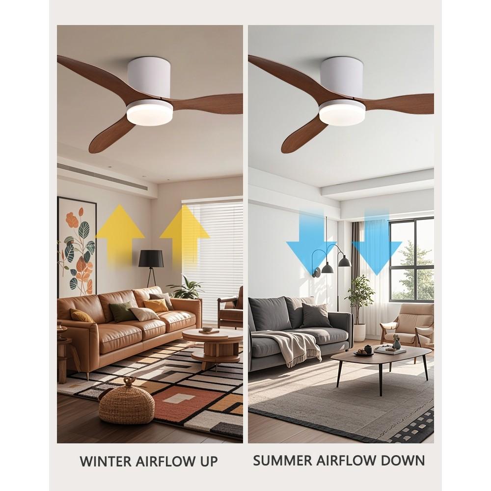 25/42/52in Smart Electric Ceiling Fan Light Household Stepless Dimming LED Lighting Fan DC Motor Silent Fan Lamp