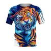 New Summer Tiger Pattern 3D Print T-Shirts Men Women Animal Cute O-Neck Short Sleeve Oversized Harajuku Tee Top Kid Man Clothing