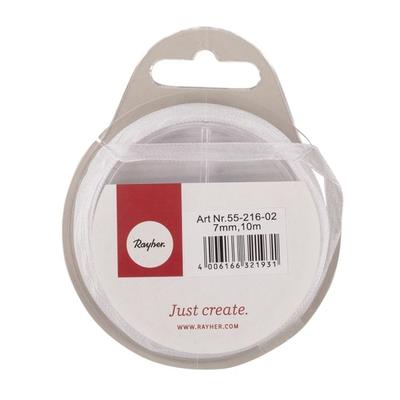 Rayher - White Organdy Ribbon 7 Mm 10 M