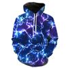 Lightning 3D-trykt hettegenser for menn Mote gensere Genser Langermet gutte jente hettegensere Streetwear Uformell hettejakke