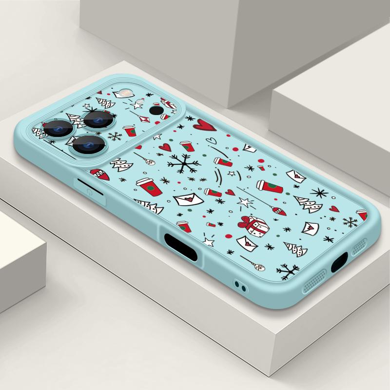 Shockproof Soft TPU Silicone Phone Cover Funda For iPhone 17 Air 16e 16 15 14 Pro Max 13 17 Pro Max 17 Pro 17 Christmas Gift Pattern Case