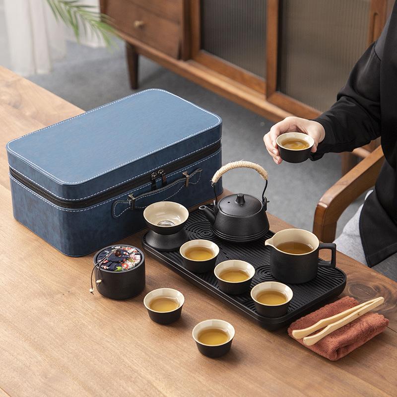 Ceramic Portable Travel Tea Set Household Gifts Business Company High-end Gifts