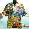 2026 Summer Loose Breathable 3d Print Trendy Cool Fashion Hawaiian Shirts Beach Party Tops Short Sleeves Men's 5XL