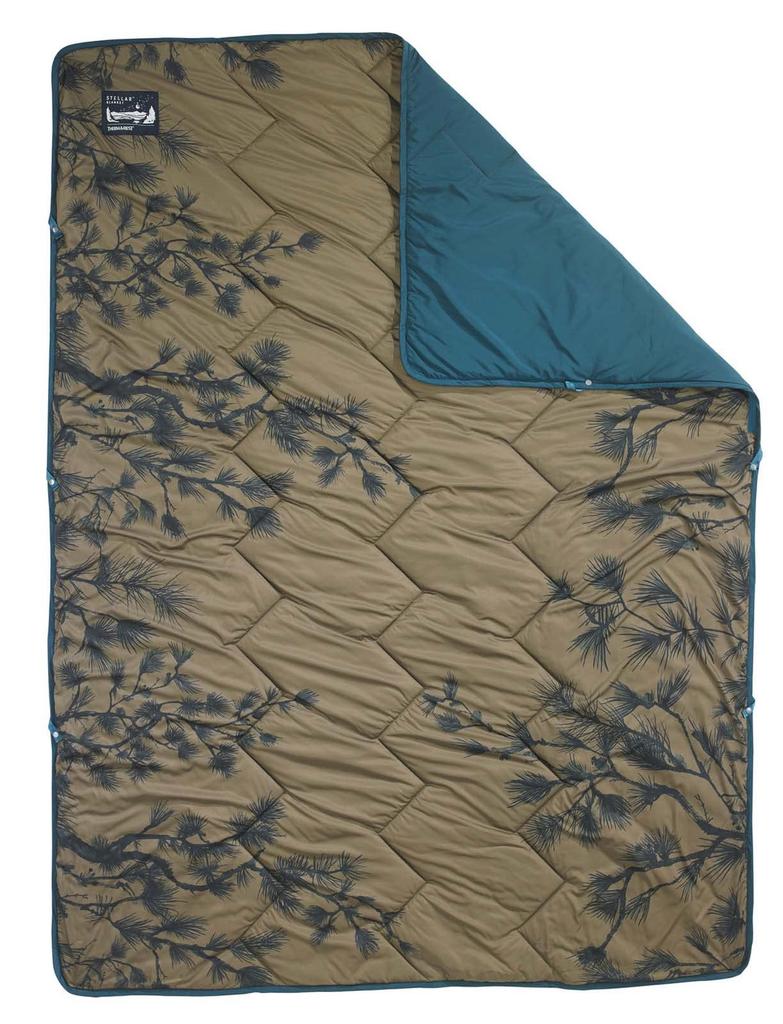 THERMAREST Outdoor-Campingdecke Stellar Blanket Peaking Pine 190 x 142 cm Japanisch 30281 [Originalprodukt]