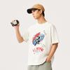 Li Ning Αθλητική Σειρά Τρόπου Ζωής Casual Απλό Μονόχρωμο Στρογγυλή Λαιμόκοψη Φαρδύ Πουλόβερ Κοντομάνικο T-Shirt Unisex T-Shirt Εκρού AHSV167-9