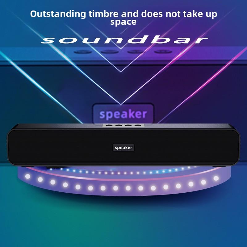 E91 Colorful Sound Bar Bluetooth Speaker with Light Sounbdar Large Volume Stereo Computer Multimedia Bluetooth Speaker