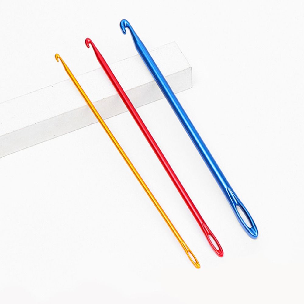 6PCS with Eye Afghan Crochet Hooks Aluminum Tunisian Hooks Tunisian Crochet Hook  Sewing Accessories