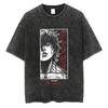 Camiseta Gráfica de Algodón Lavado Vintage Anime Baki Haman Harajuku Hombres Mujeres Streetwear Moda Verano Nueva Camiseta Tops Oversize