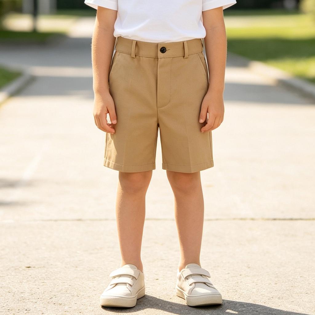 Boys' Big Kids Suit Shorts Mid-Length Dress Shorts for School Uniform Performance and Everyday Wear