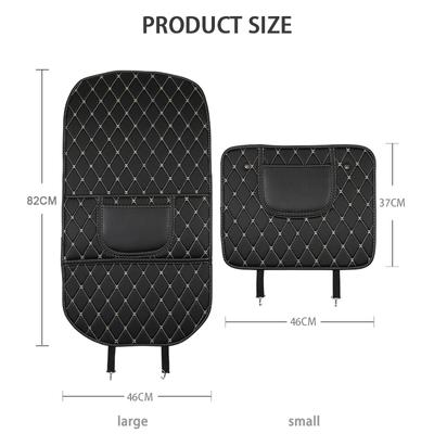 PU Leather Anti-Child-Kick Pad for Car Waterproof Seat Back Protector Cover Universal Auto Anti Mud Dirt Pads with Storage Bag