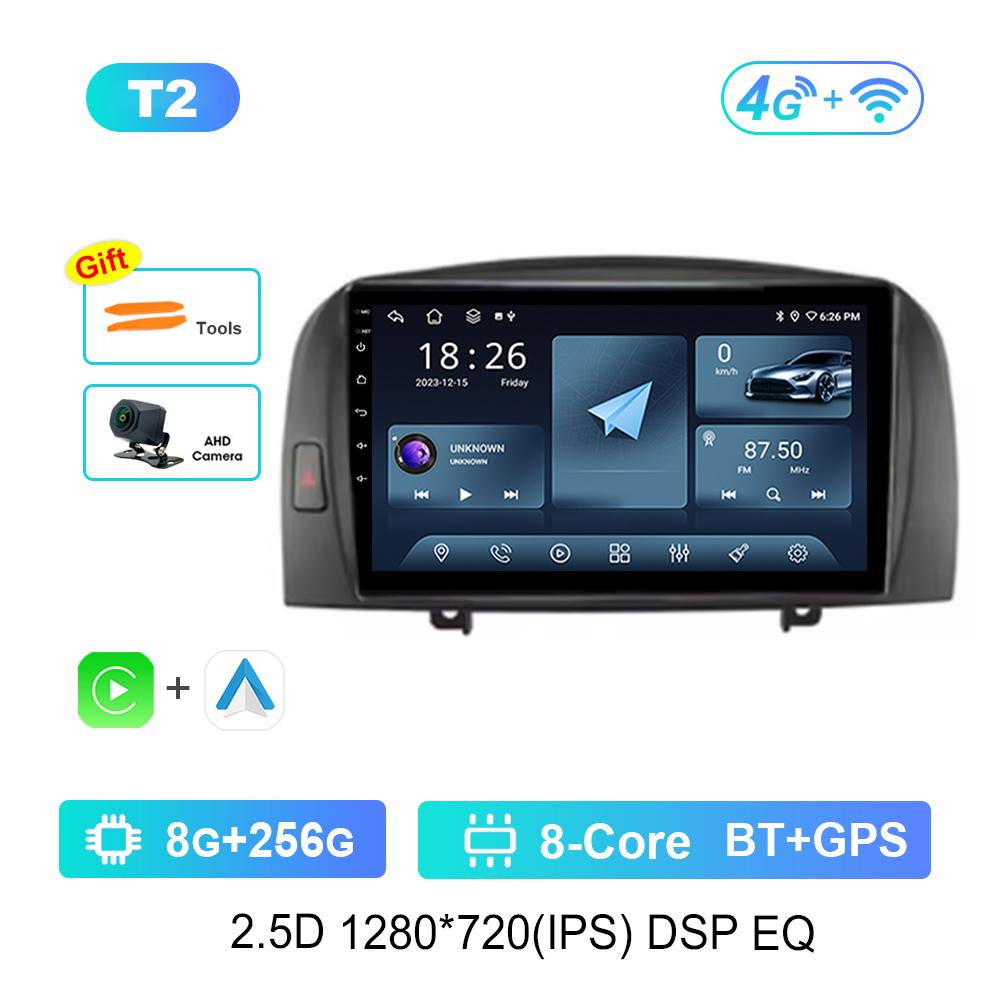 Android OS 9'' for Hyundai SONATA NF 2004 - 2008 GPS Navi Bluetooth Car Radio Video Multimedia Player WiFi Carplay 4G Auto Tools