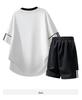 Ice-Cool Cotton Men's Two-Piece Set: Short-Sleeve T-Shirt & Five-Point Pants, Summer 2026 New Style, Casual Sportswear for Students