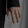 This is an Instagram trendy and niche design couple's ring with a retro, light luxury and high-end feel, adjustable