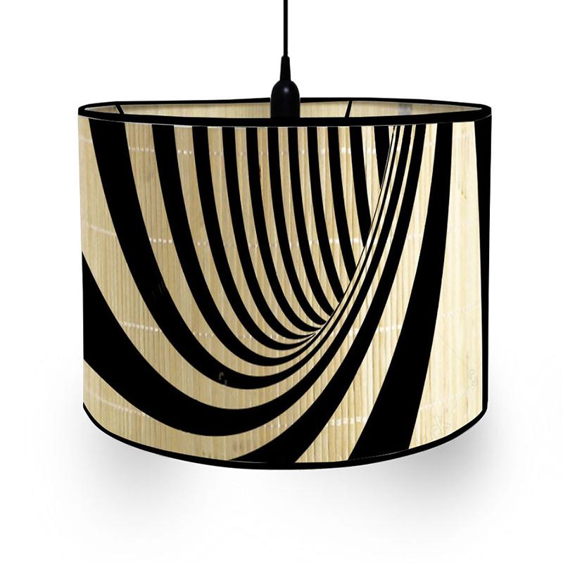 

Абажур в японском стиле с геометрическим рисунком из бамбука, люстра, настенный абажур, абажур из бамбука