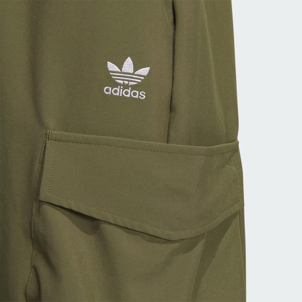 Adidas Originals Three Stripes Cargo Skirt Solid Logo Long Sports Casual Skirt Women Skirts Dark-Olive-Green IY9494