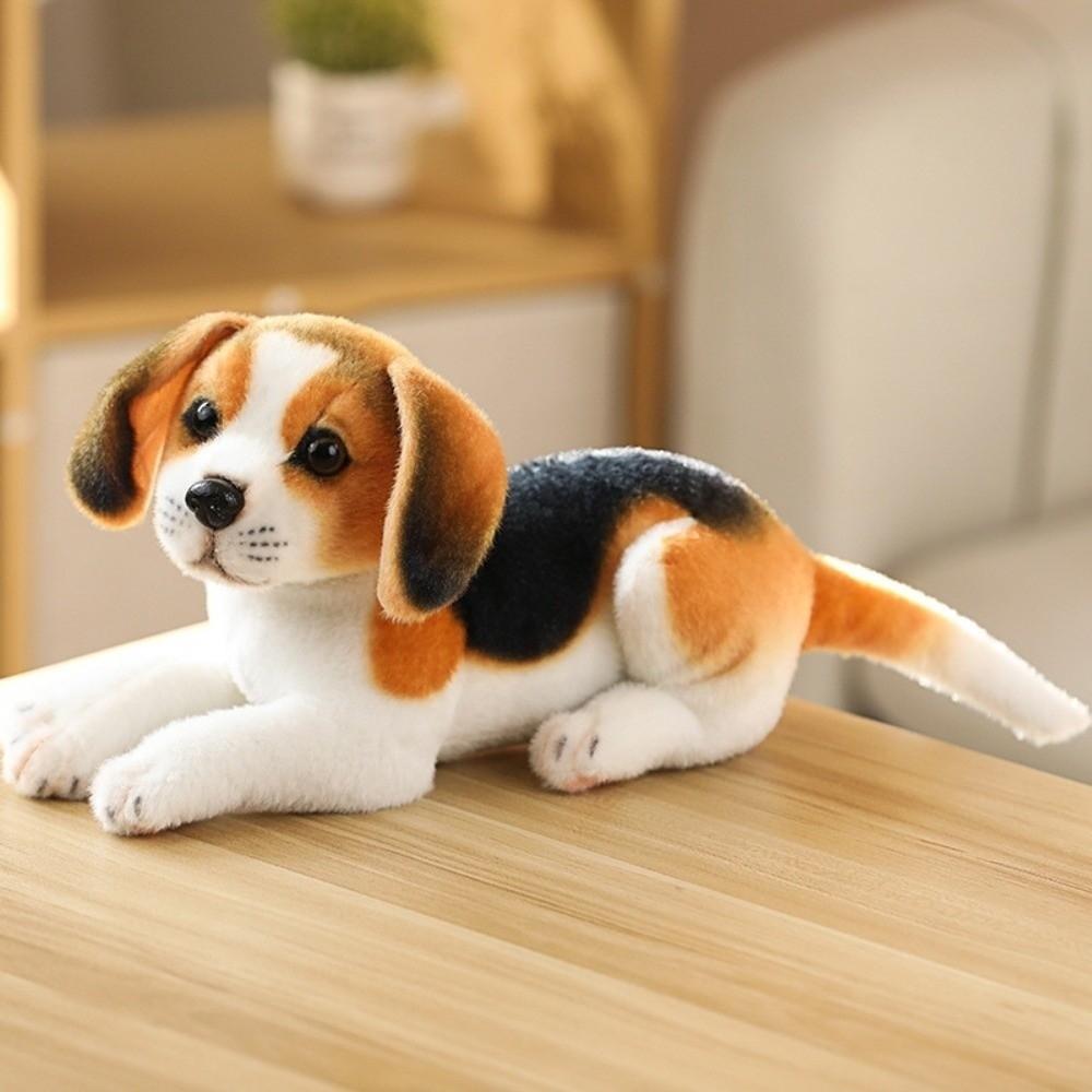 

Realistic Appearance Simulation Dog Plush Toy Soft Stuffed Animal Toy Kids Birthday Gift Lying Beagle