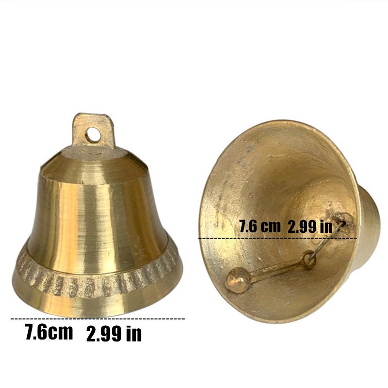 100% Brass Handicraft Large Engraved Bell Produces Loud and Clear Sound School Meditation Church Bronze Creative Gift Pet Bell