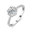 Women's Pure Silver D Color Moissanite Snowflake Ring, Over One Carat, Multiple Styles, Hot Selling Wedding Band