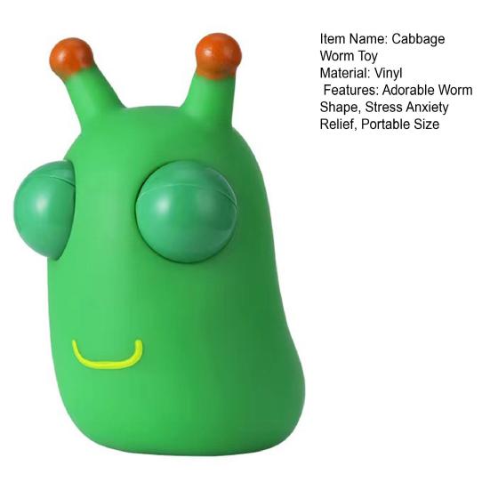 1/2/3 Bucăți Jucărie Vierme de Varză cu Ochi Săritori Anxietate Reducerea Stresului Omida Strânge Ciupire Jucărie Senzorială Copii Adolescenți Adulți Minge Moale Antistres Jucărie Fidget Animal