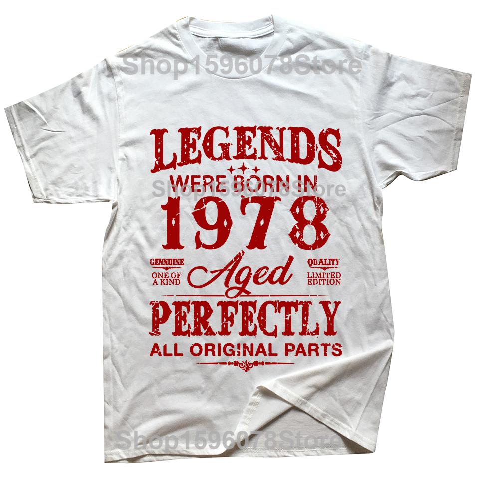 Novelty Vintage 1978 Funny 47 Years Old 47th Tee Tops Round Neck Short-Sleeve Fashion Tshirt Clothing Casual Basic T-shirts