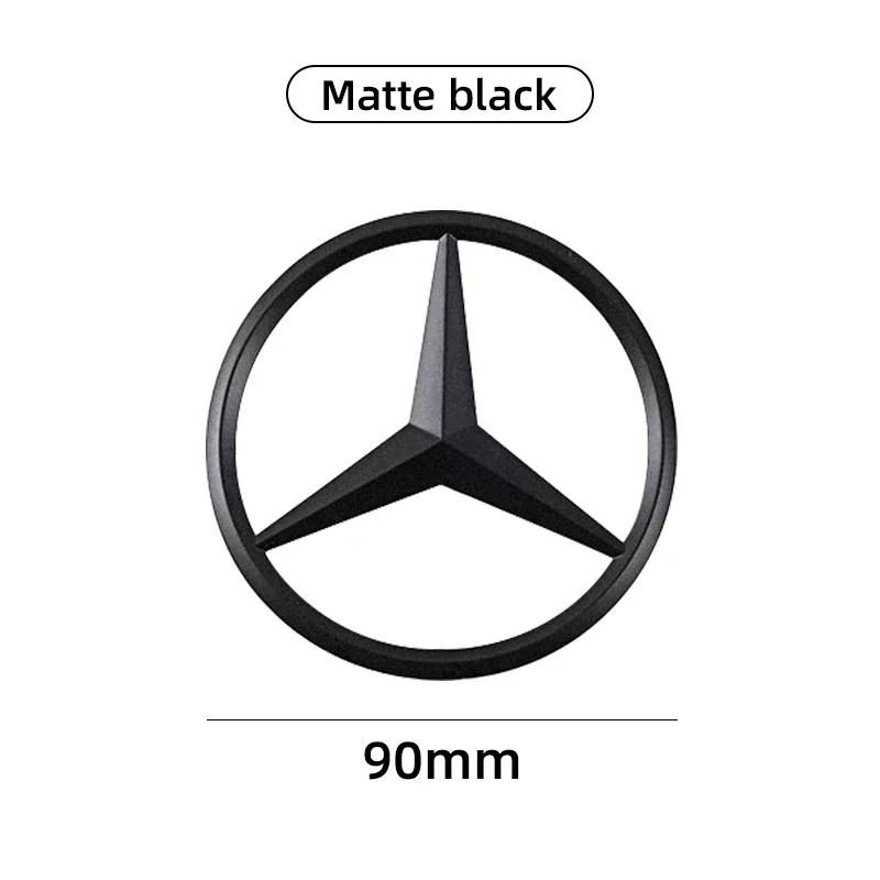 

C200 E200 New 2025 For Mercedes Benz Mercedes 9cm ABS Car Rear Decal Trunk Emblem Sticker For Mercedes Benz S320 W164 W203 W204 матовый черный