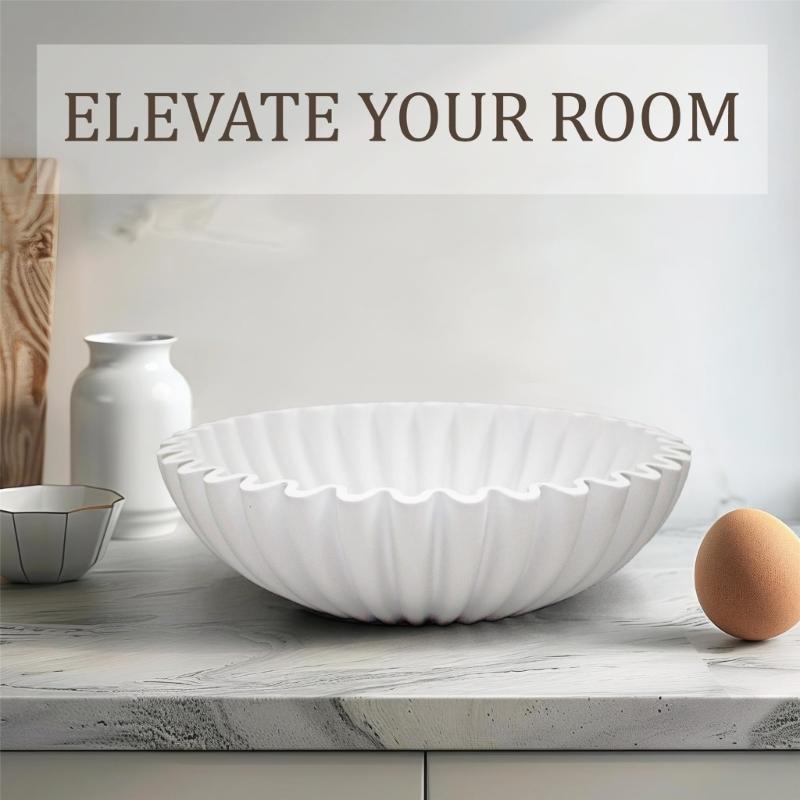 Large Decorative Bowl,Modern Handicraft Bowls Decorative Fruit Bowl for Kitchen Counter,Stylish Key Bowl for Entry Table