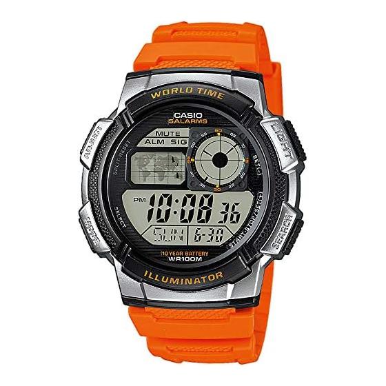[Casio] CASIO Мировое время Цифровые Мужские Часы AE-1000W-4BV Оранжевый x Серебристый Модель для зарубежного рынка [Параллельный импорт]