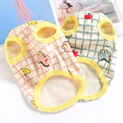 Bequeme Baumwolle Haustier Katze Hund Kleidung kleiner Hund Welpe Teddy Weste Frühling und Sommer dünn