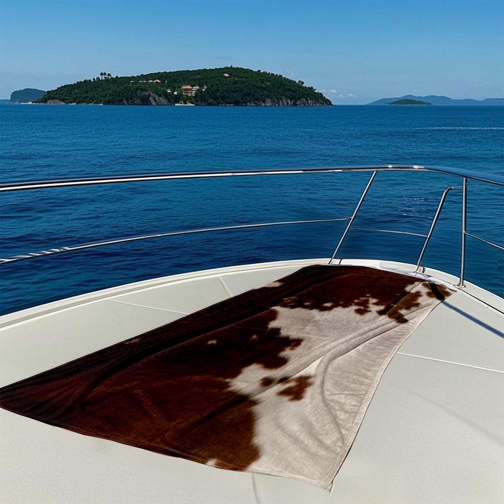 Brownish white mottled texture Quick Drying Bath Towel Microfiber beach towel light weight swimming camping yoga beach out