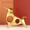 1 Pair of Resin Taurus Ornaments Creative Light Luxury Home Living Room Wine Cabinet Animal Decoration Crafts