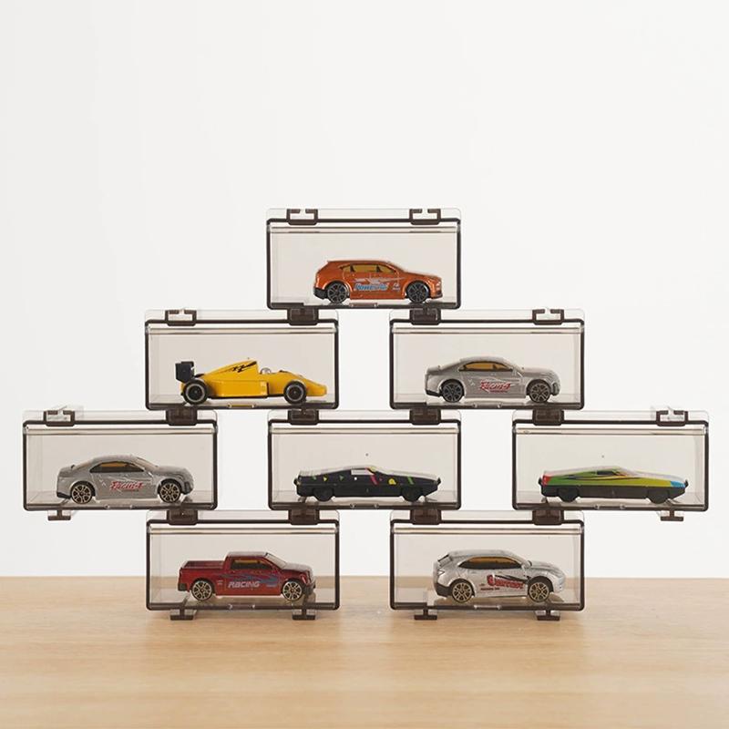 1/2/4Pcs Plastic Model Car Box Transparent 1:64 Diecast Car Toys Case Waterproof Dustproof Car Display Box For Wheels Minigt