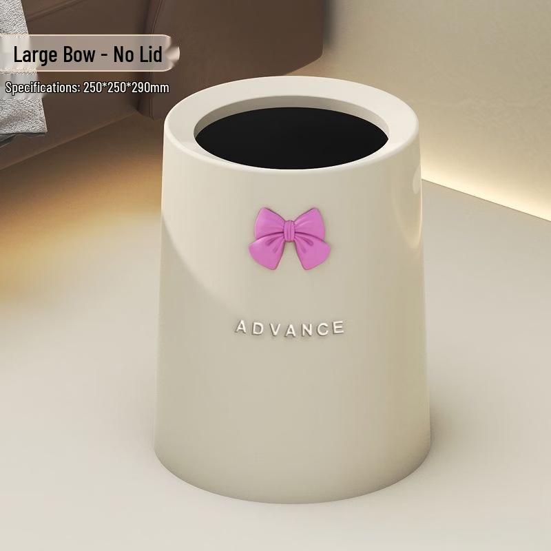 

Aesthetic Bowknot Trash Can