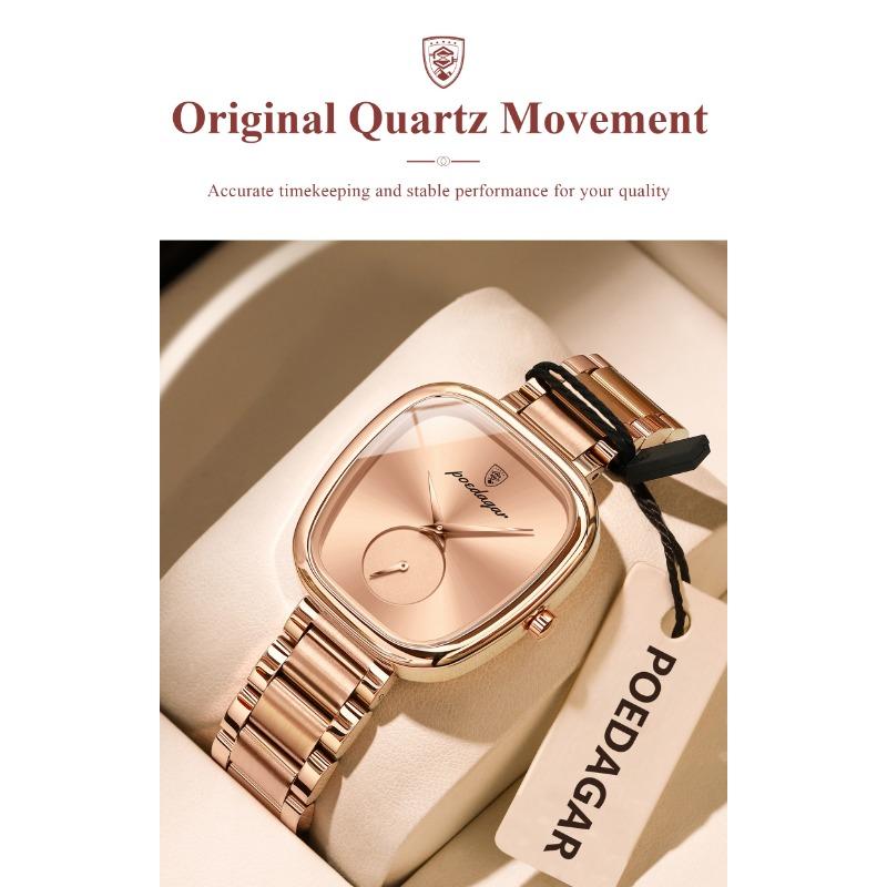 POEDAGAR Top Fashion Woman Wristwatch Waterproof Stainless Steel Quartz Ladies Watch Luxury Elegant Watches Female