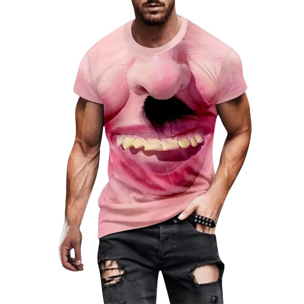 

Men s Fun and Humorous Pattern T-shirt 3D Printed Design Summer Top Fashion Street Trend Sports Daily Casual Short Sleeve Clothing M
