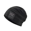 Casual Unisex Knitted Cap With Satin Weave And Patch Elements For Seasons Cold