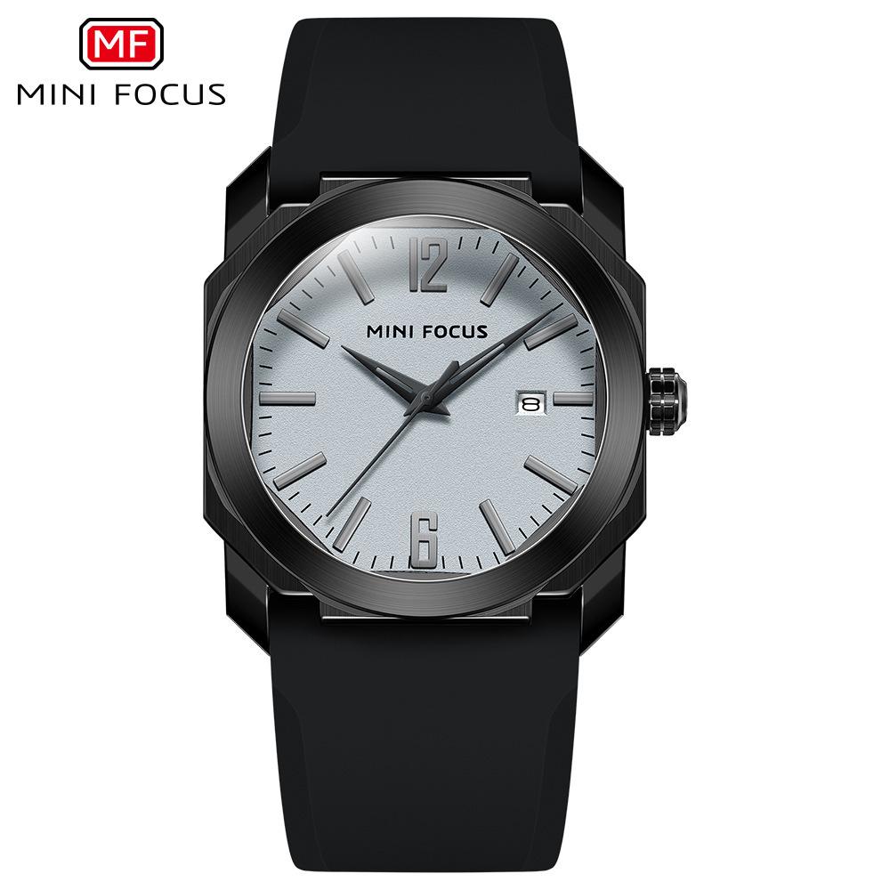

Mini Focus Watch Simple Men S Watch Japanese Movement Waterproof Date Silicone Band Men S Watch 0248G