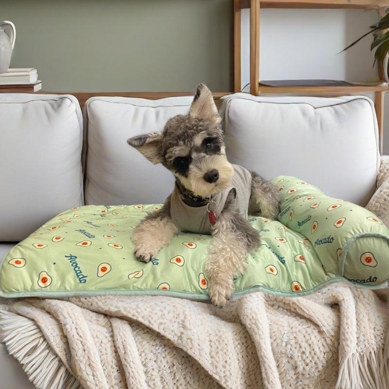 Pet Cooling Ice Silk Mat: Waterproof, Rattan Design for Cats & Dogs, All Seasons