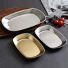Stainless Steel Dessert Salad Plate Portable Food Serving Tray Picnic Dinner Plate Camping Use
