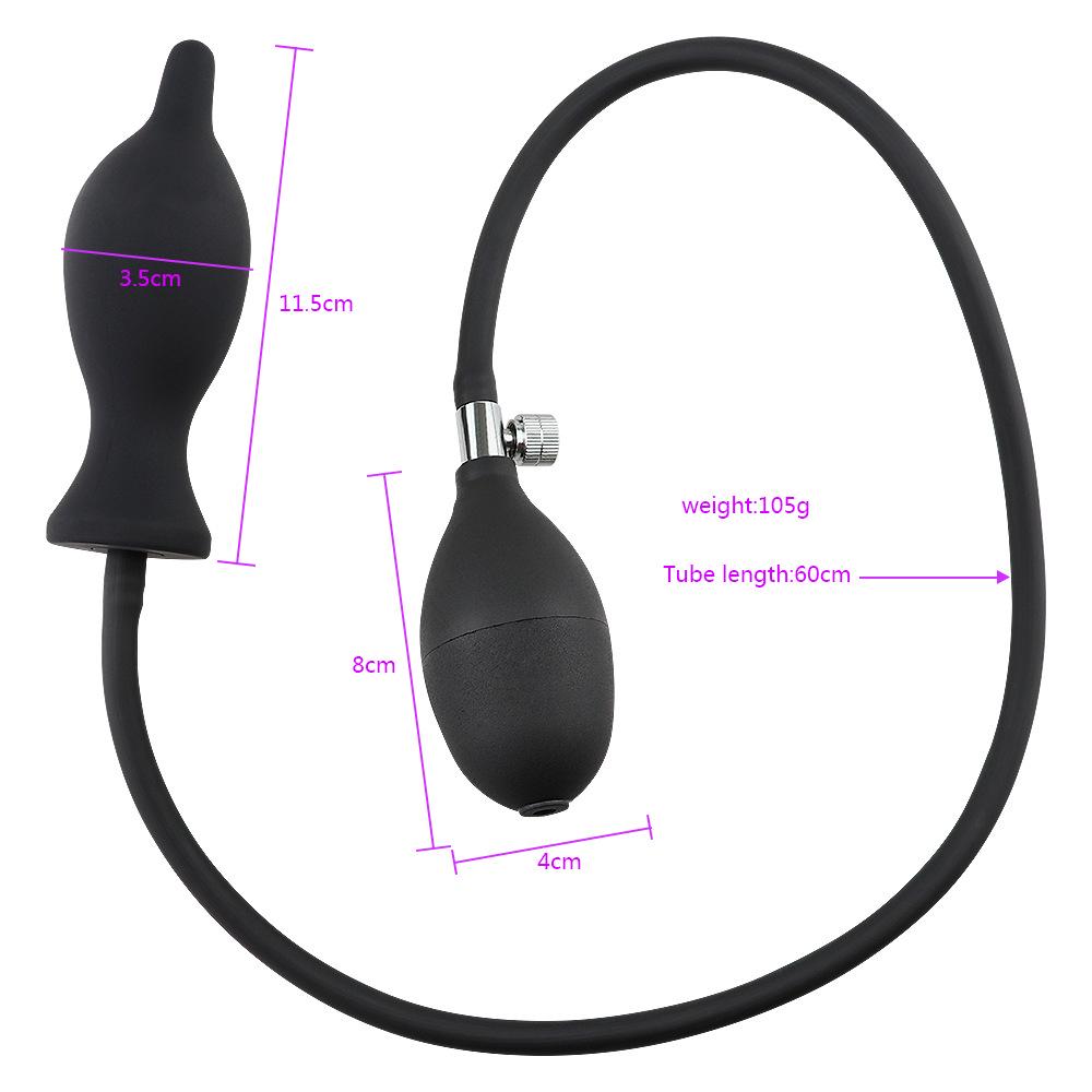 Inflator Silicone Inflatable Anal Plug Extra Large Inflatable Butt Plug Pump Up Anal Toys for Women Man Sex