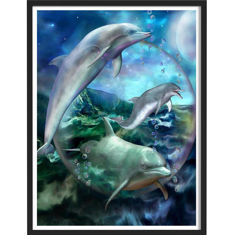 

5D алмазний живопис: Пейзаж, фігура, декор релігійних риб(Полотно)