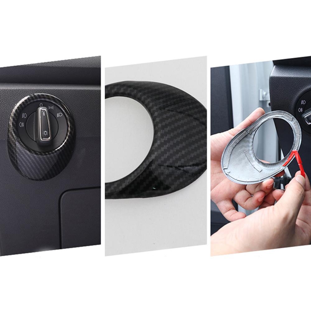 For Volkswagen VW T-ROC T ROC 2017- Interior Head Light Headlight Adjustment Switch Cover Trim Sticker Car
