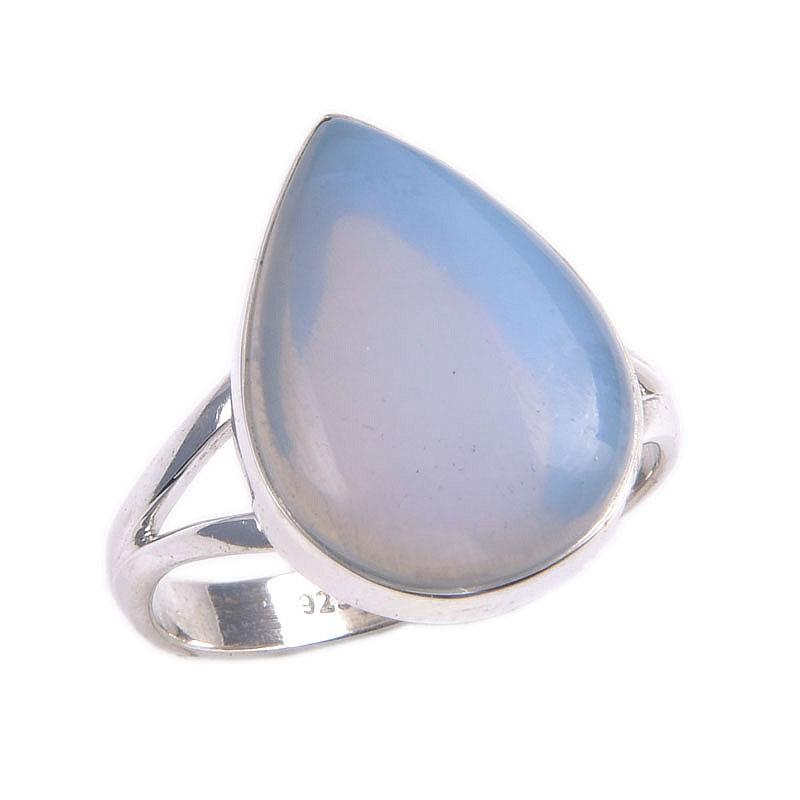 Natural Owyhee Opal Gemstone 925 Solid Sterling Silver Jewelry Ring S.8.5 E7H46