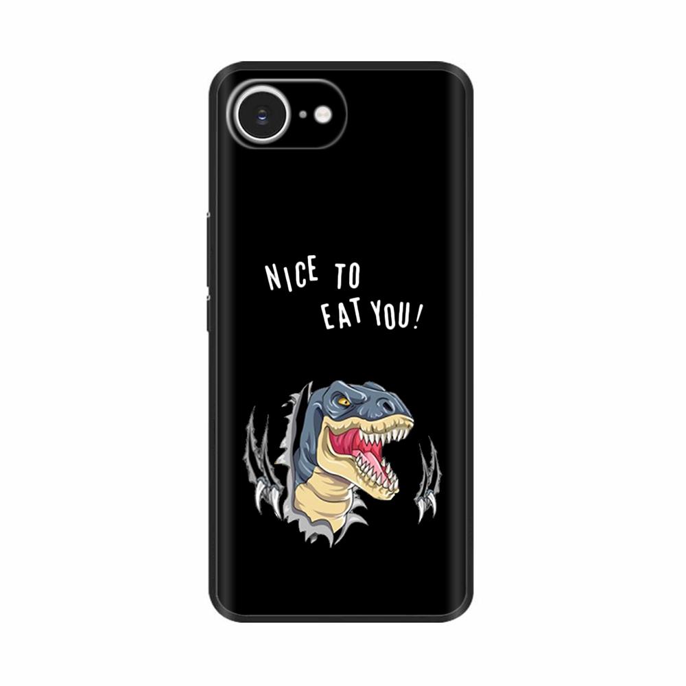 Soft TPU Black Silicon Phone Case For iPhone 16E iPhone16E SE 2025 SE4 5G Painted Shockproof Shell Cover Cases Bumper Funda Capa