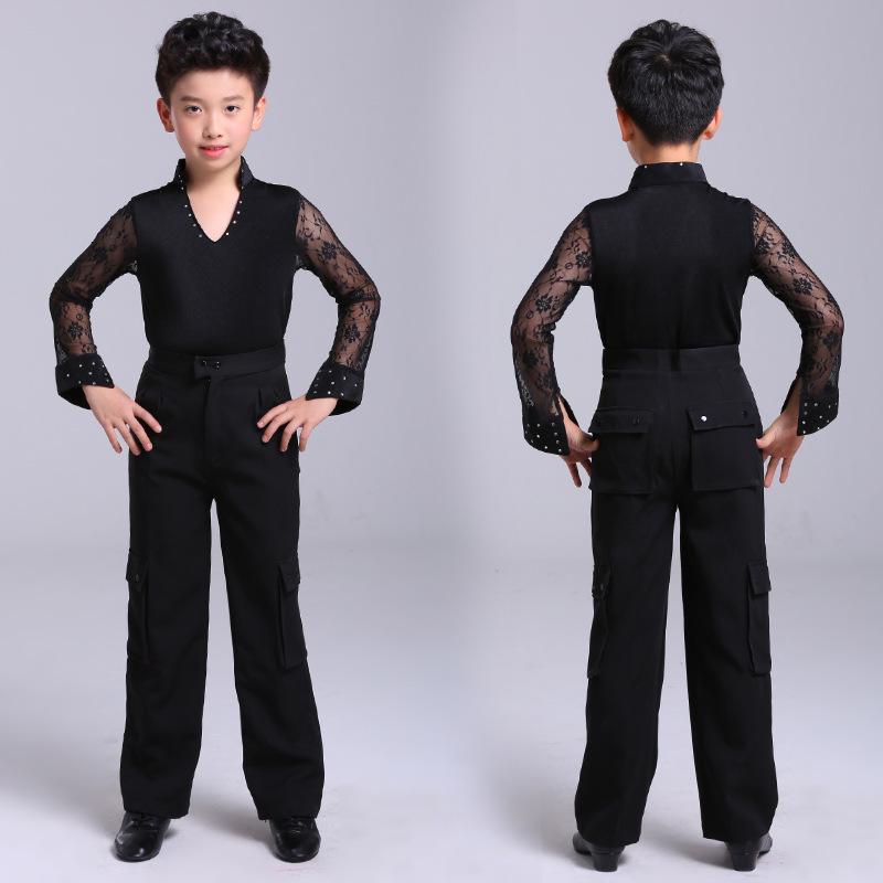 Children's Autumn Ballroom Dance Outfits: Boys' Latin Competition Costumes, Adult Sizes Available.