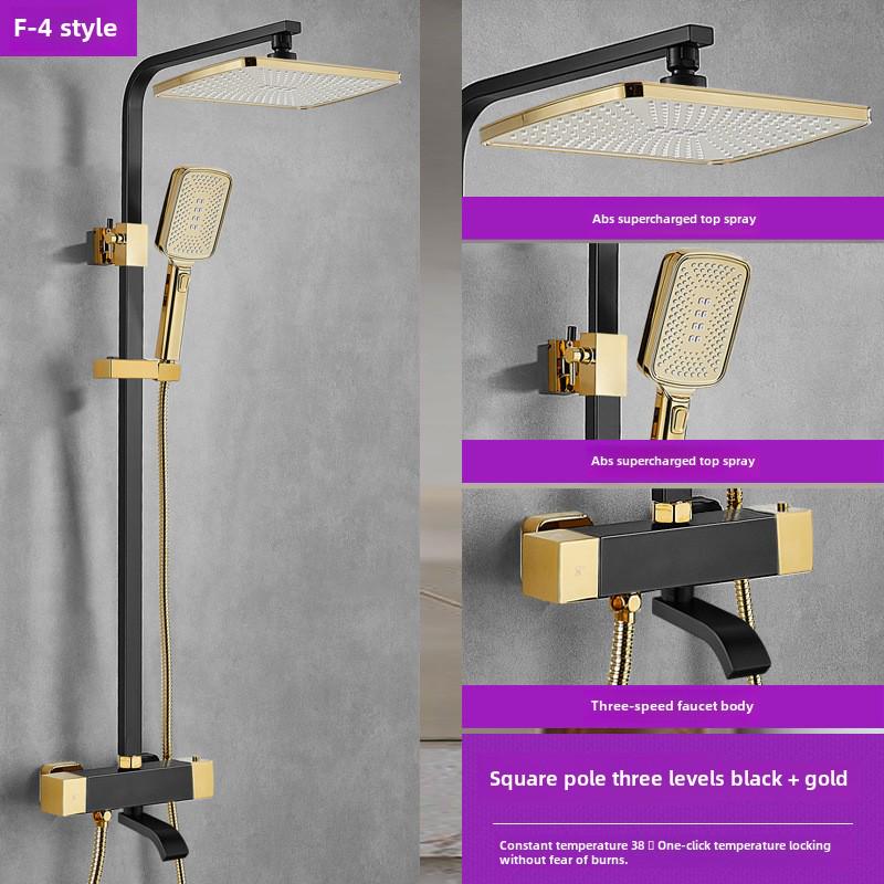 Thermostatic Shower Set with One-Touch Temp Lock & Boost Shower Head